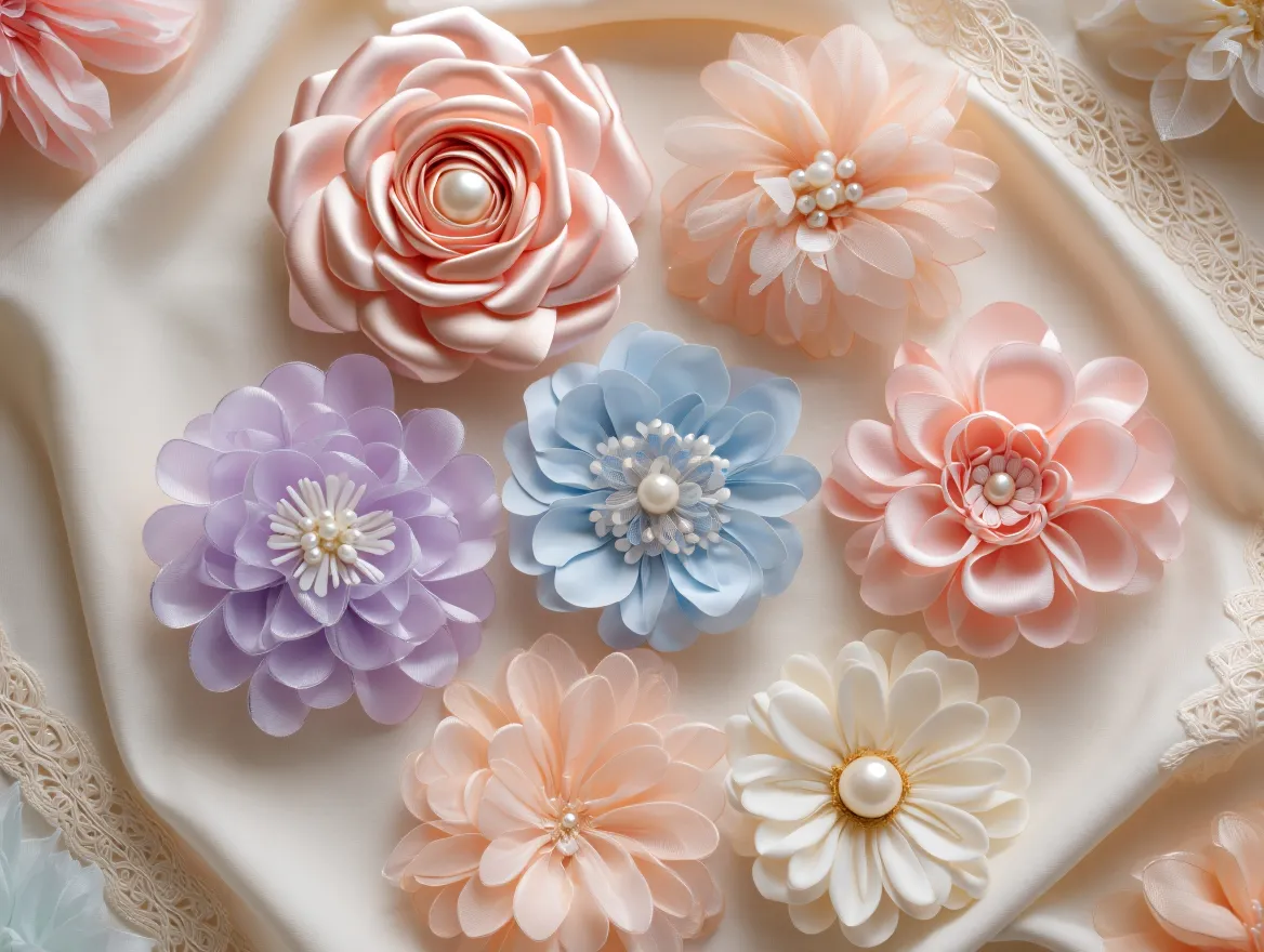 floral appliqué decorations